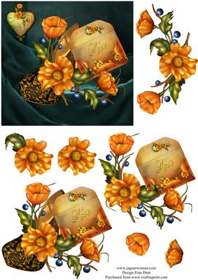 Golden Floral Shoes