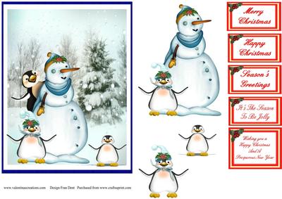 Penguines in the Snow