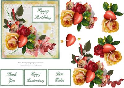 Hearts and Roses Step by Step