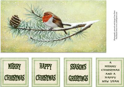 Christmas Robin Dl Topper