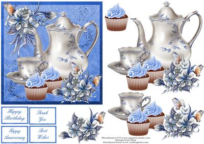 Winter Flowers, Iced Buns and Tea Step by Step