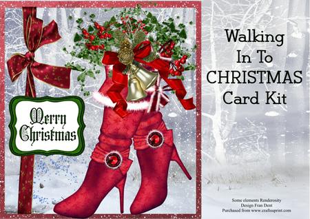 Walking in to Christmas Card Kit