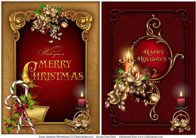 Two Christmas Toppers/cards Fronts
