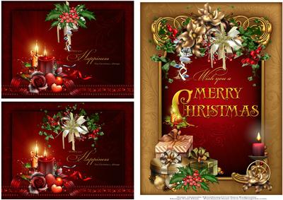Three Christmas Toppers/card Fronts