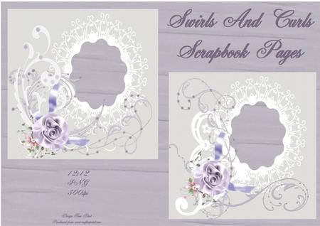 Swirls and Curls Scrapbook Pages