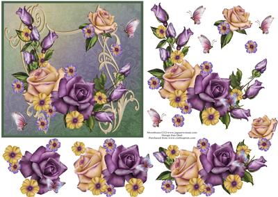 Roses on a Frame Step by Step