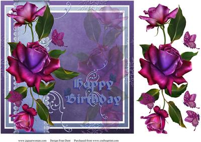 Mirrored Twilight Roses Quick Card