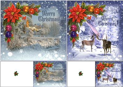 Winter Christmas Toppers and Gift Tags