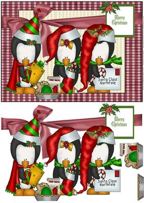 Waiting for Santa with Decoupage