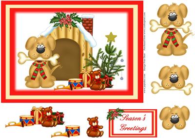 Rover's Happy Christmas with Decoupage