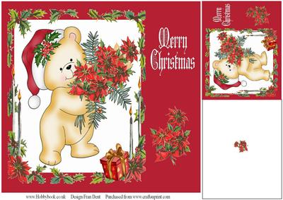 Teddy with Poinsettias