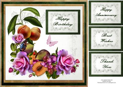 Roses, Fruit and Butterflies