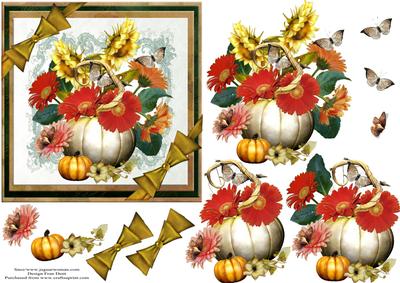 Shades of Autumn Topper with Decoupage