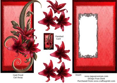 Red Lily Over the Edge Card