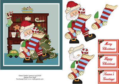Santa Delivers a Christmas Stocking