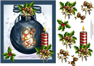 Jolly Snowman and Friends Embellished Bauble