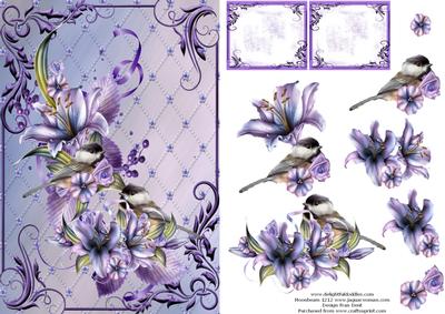 Chickadees and Lilies