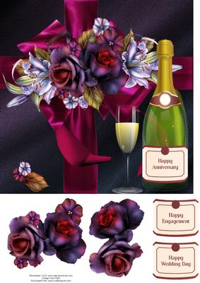 Black Roses Romance Card