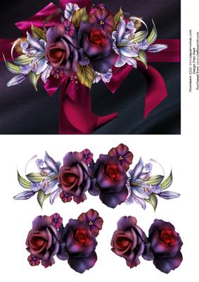 Black Roses on a Big Red Bow