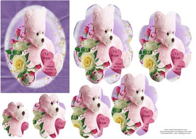 Teddy's Bouquet for Mum Daisy Pyramid
