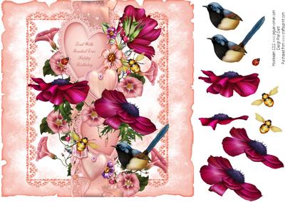 Pink Hearts and Anemones