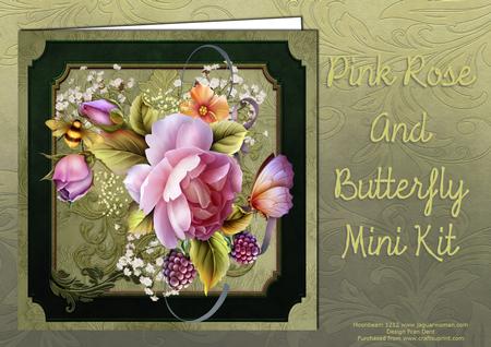 Pink Rose and Butterfly Mini Kit