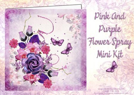 Pink and Purple Flower Spray Mini Kit.