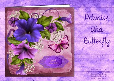 Petunias and Butterfly Card Kit