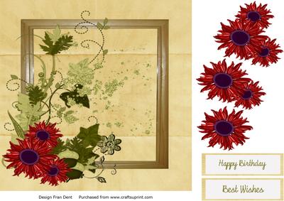 Burnt Orange Blooms on a Green Frame