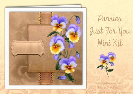 Pansies Just for You Mini Kit