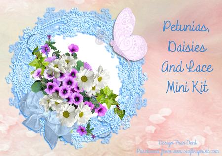 Petunias, Daisies and Lace Mini Kit