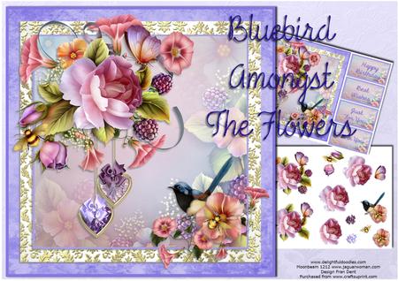 Bluebird Amongst the Flowers