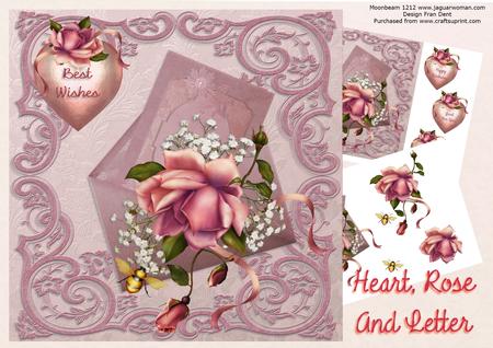 Heart, Rose and Letter