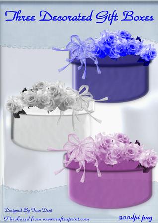 Three Decorated Gift Boxes