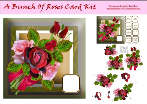 A Bunch Of Roses Card Kit