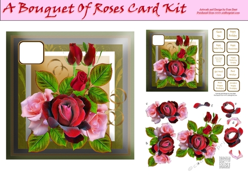 A Bouquet Of Roses Card Kit