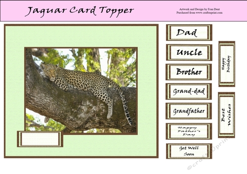 Jaguar Card Topper