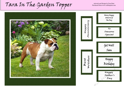 Tara In The Garden Topper