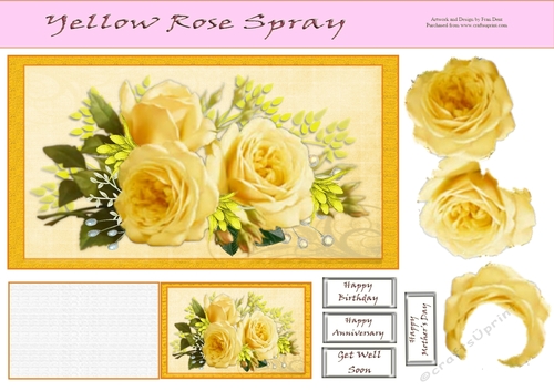 Yellow Rose Spray