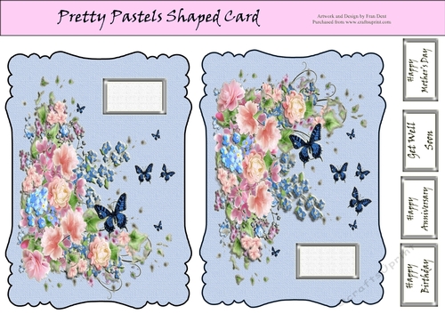 Pretty Pastels Shaped Card