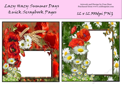 Lazy Hazy Summer Days Quick Scrapbook Pages