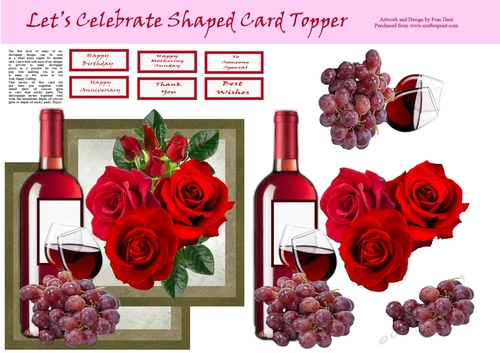 Lets Celebrate Shaped Card Topper