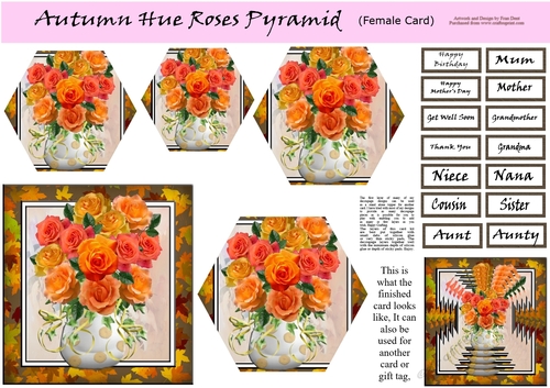 Autumn Hue Roses Pyramid