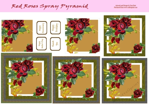 Red Roses Spray Pyramid