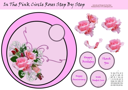 In The Pink Circle Roses Step By Step