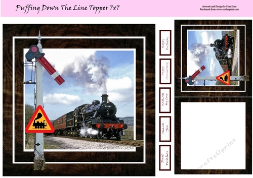 Puffing Down The Line Topper 7x7