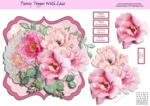 Peony Topper With Lace