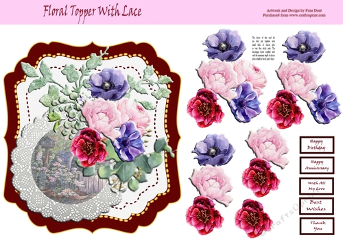 Floral Topper With Lace.