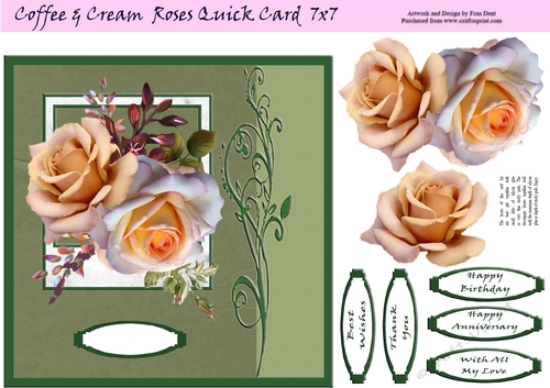 Coffee And Cream Quick Card 7x7
