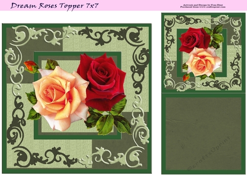 Dream Roses Topper 7x7